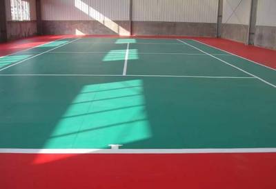 PVC球场地面施工_PVC运动地板建设工程_深圳学校教室地面施工